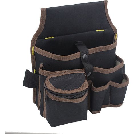 Sac Banane Multi-Outils Ceinture Ajustable Sac de Travail Professionnel 1pc Noir