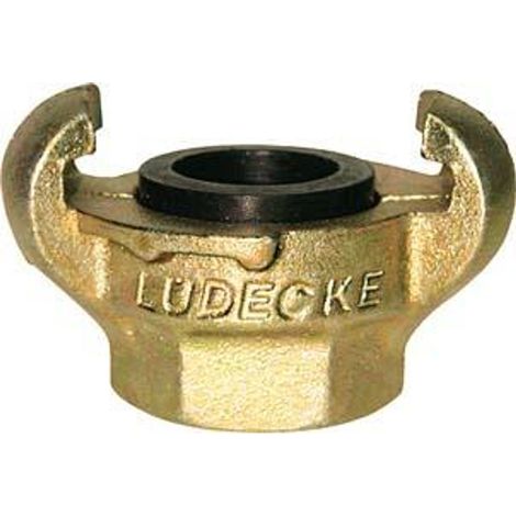 Lüdecke Klauen-Gewindekupplung DIN 3489, Temperguss, IG 3/4, SW32 (1/2)