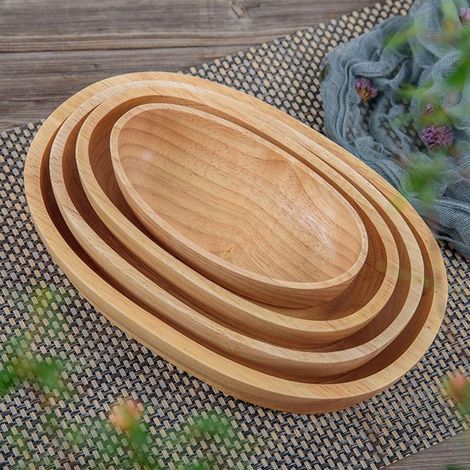 BelleRise - Bol en bois forme bateau – saladier 15 cm – élégant et multifonction – pour salades et fruits (1/5)
