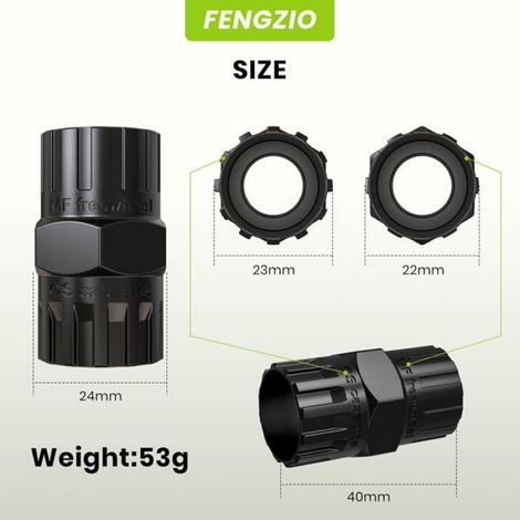 Demonte Cassette Pour Shimano 2 En 1 Vélo Cassette Outil, Convient Pour Enlever Les Anneaux De Verrouillage De Tirelire Avec 12 De (1/5)