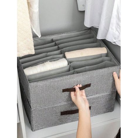2-teiliger Kleiderschrank-Organizer mit 24 Fächern – Ordnung und Aufbewahrung für T-Shirts und Jeans