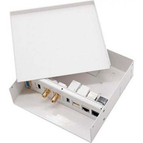 Nanocable - Boîte de dérivation murale multimédia vga + hdmi + jack3.5 + rca + 2xusb + 2xrj45, white (1/4)