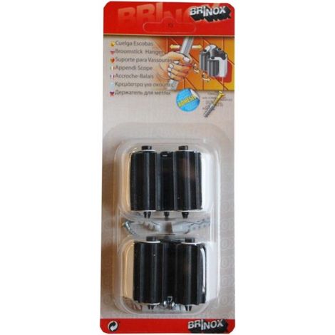 FPLUS cuelga esc.c/rod.lac.blanco 2 uds. , Cuelga escobas con rodillos. Adhes. y tornillos
Lacado blanco. Blister 2 uds.