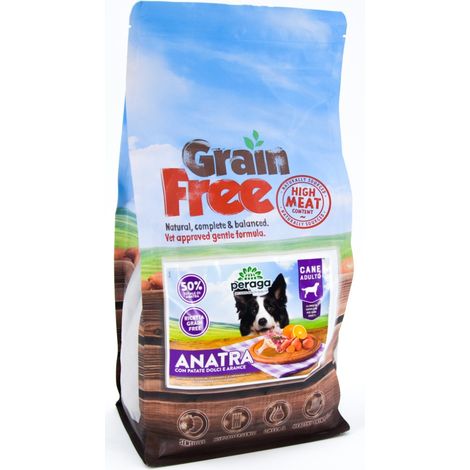 CROCCHETTE PERAGA GRAIN FREE PER CANE ADULTO 2KG ANATRA CIBO PER CANI