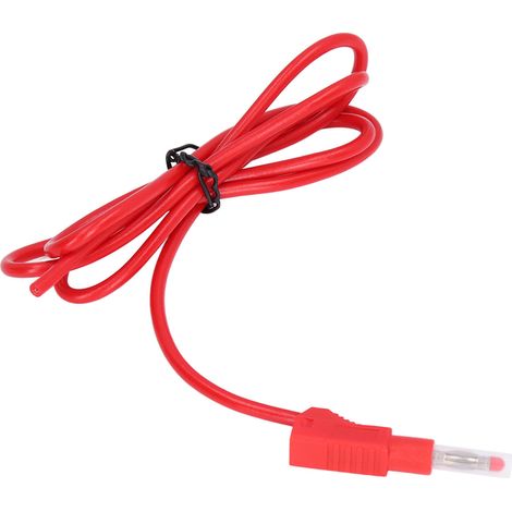 Bananenstecker-Prüfleitung 4 mm, Messingteile, PE-Gehäuse, 32 A, 1000 V, Set für elektrische Prüfungen, Rot (1/5)