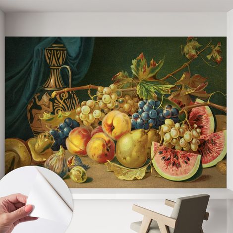 Carta da parati autoadesiva - Fotomurale adesivo - soggiorno moderno - resistente - Fascino fruttato 152x104 cm (1/5)