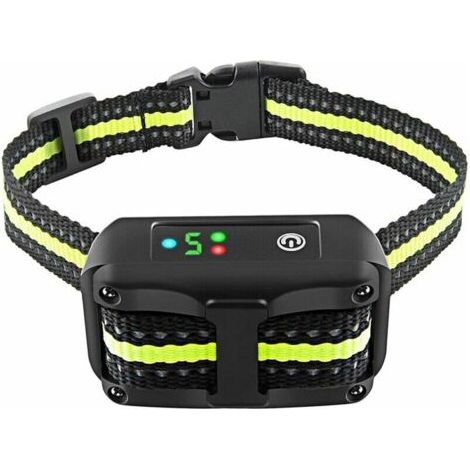Collier Anti-aboiement pour Chiens, Rechargeable et Automatique avec Détection Intelligente des Aboiements avec Vibration, Son et Choc Electrique, IP67 étanche - le noir (1/4)