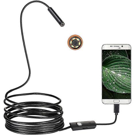 2-in-1 USB 5,5mm Endoskop-Inspektionskamera, flexibel, HD, wasserdicht, für Spülbeckenrohre.
