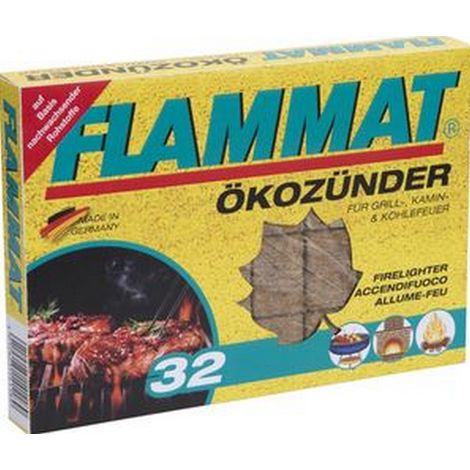 Flammat accendigrill ecologica 32 cubetti accendifuoco per barbecue e camini (1/2)