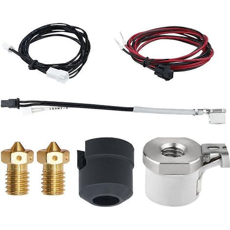Buse chauffante en cuivre CHC Hotend pour imprimante 3D V6 avec élément chauffant en céramique et thermistance 104NT (1 pièce) (1/5)