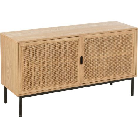 Meuble TV Cannage "Kory" 120cm Naturel