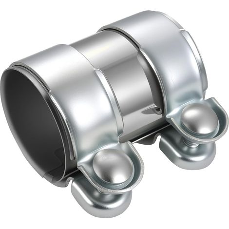 Collier de Serrage Echappements, Collier Echappement 60mm Large, 60 mm x 95 mm Double Manchon Echappement en Acier Inoxydable pour coupleur de silencieux (1/5)
