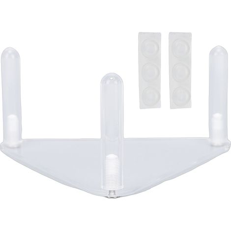 Support de ballon en acrylique transparent pour football basket volley, présentoir élégant avec pieds inox, facile à assembler, design moderne arrondi (1/5)