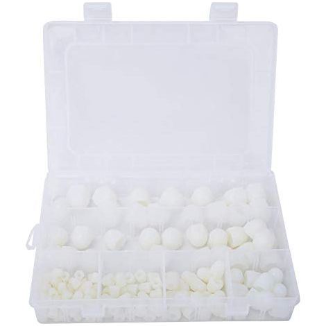 Lot 145 capuchons boulon hex – caoutchouc blanc – protection écrou – accessoires kit vis