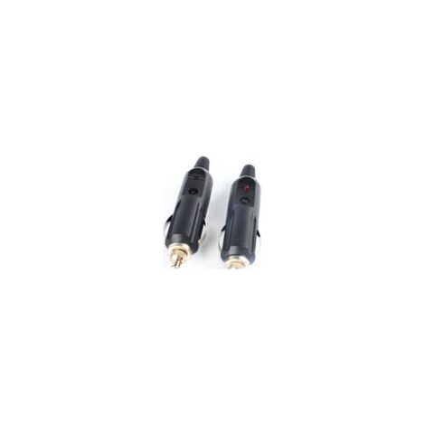 Convient pour un ensemble de 2 connecteurs/fiches allume-cigare automobile avec diodes, mâle 12V et 24V. (1/2)