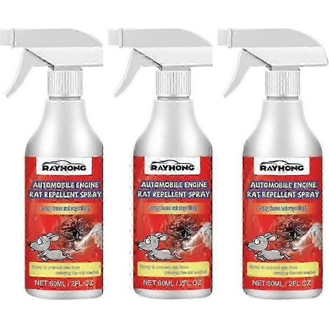 Huile essentielle de menthe poivrée 3x contre les rats et les moteurs de voiture, spray anti-rats, spray de protection pour la maison et le moteur de voiture (1/4)