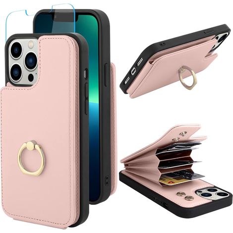 Hülle für iPhone 13 Pro Max 6,7 Zoll 5G, pink, Brieftaschen-Design (1/5)