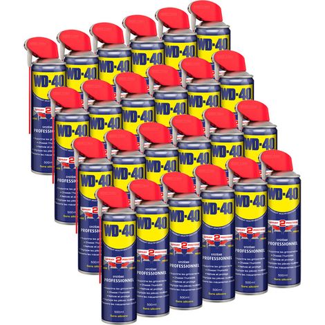WD-40 Pack de 24 Produits Multifonction Spray Double Position 500ml