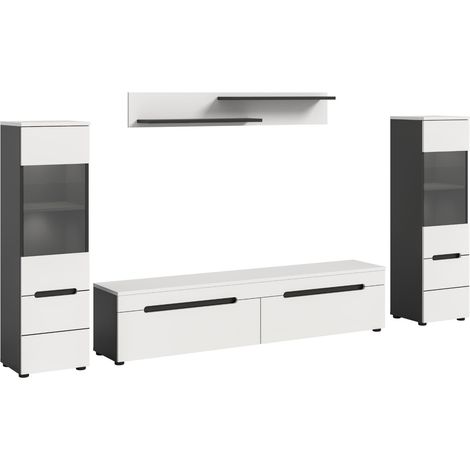 Canu Regal C6 System inkl. Beleuchtung weiß, dunkelgrau.