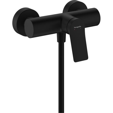 Mitigeur de douche apparent, Robinet douche 1 sortie, Mitigeur monocommande, Noir mat, 75623670 (1/5)