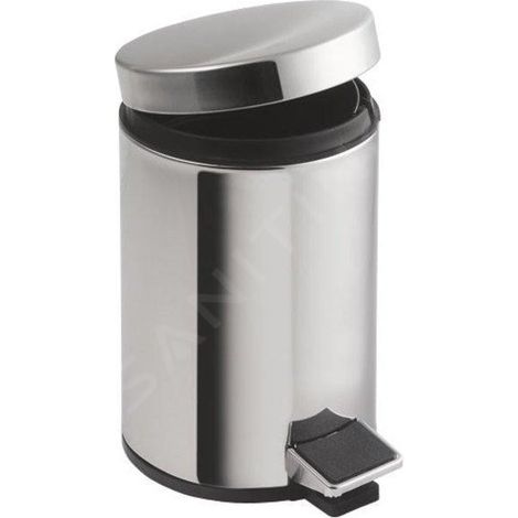 Aqualine Simple Line - Poubelle 12 L, acier inoxydable poli 27112 (1/5)