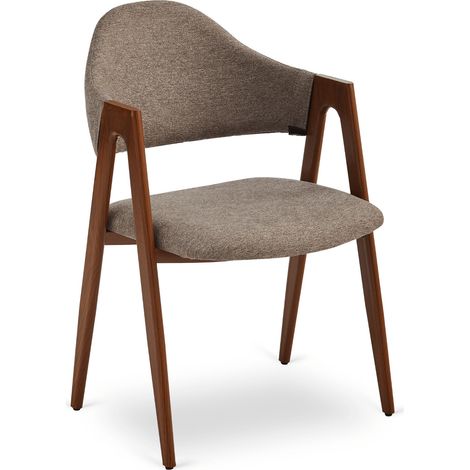 Ruiz Polstersessel für das Wohnzimmer, Beige/Walnuss, Modern Loft (1/5)