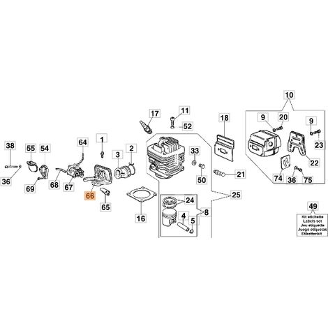 Supporto carburatore troncatore modelli 980TTA 983TTA ORIGINALE EMAK 098000493