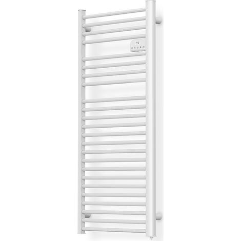 Warm Tech – Radiateur sèche serviettes mixte 750W – Thermostat électronique LCD – Détection fenêtre ouverte – Fixations murales incluses – Dimensions 119.9 x 53.6 x 12 cm (1/5)