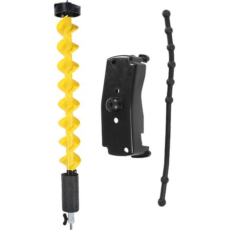 Tarière à glace en Nylon, foret électrique sans fil, outils d'hiver, 5 pouces de diamètre, 41,3 pouces/105cm de longueur, jaune (1/5)