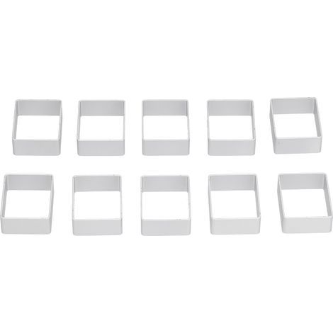 10-teiliges Mondkuchen-Formenset aus Edelstahl, Ausstechform, DIY-Backformset, kleines rechteckiges (1/5)