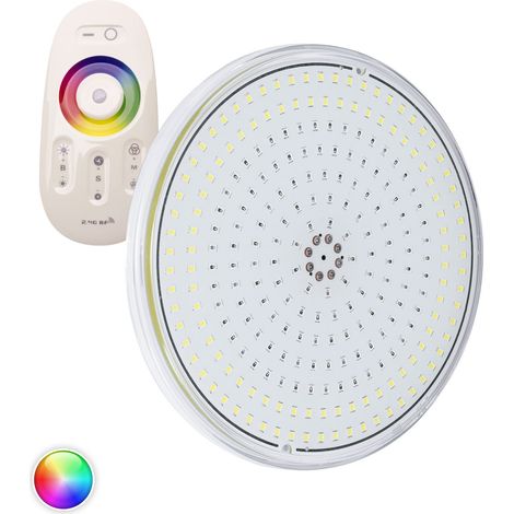LED Poolleuchte RGBW Tauchfähig Slim 12V DC 20W IP68 PAR56 XtraPool RF-Fernbedienung RGBW (1/5)