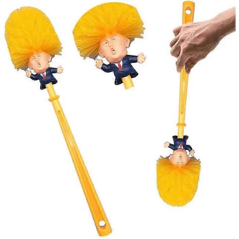 Brosse de toilette fantaisie Donald avec support, brosse pour cuvette, accessoire ménager (1/4)