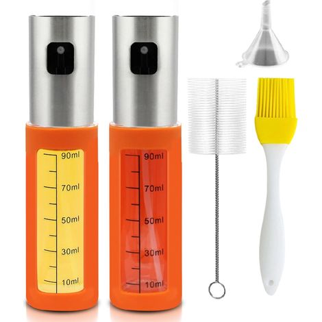 2 pièces nébuliseur d'huile, distributeur d'huile de cuisine, vaporisateur d'huile, distributeur d'huile d'olive vaporisateur bouteille d'huile pour cuisiner, griller, rôtir, cuire au four (1/5)