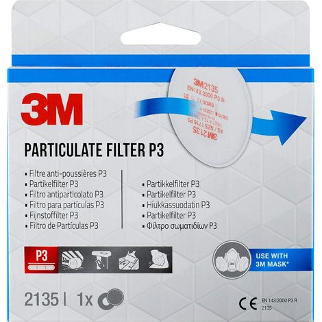 Confezione da 1 paio di filtri antipolvere 3M P3 3M (1/4)
