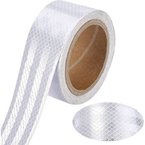 Lntyq Bande Reflechissante Autocollante 10m X 5cm Ruban Réfléchissant (Blanc) (1/5)