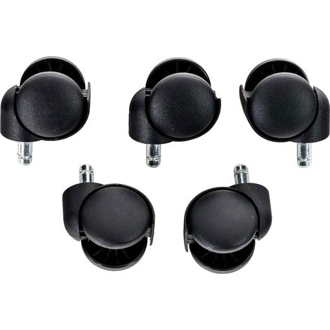 5 Ruedas para Sillas de Oficina Negro