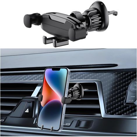 Support Universel Téléphone Portable Voiture, Supports Grille Aération, Support Téléphone Voitures, Support-Téléphone Voiture avec Prise Air, Support Rétractable Téléphone Portable Voiture (1/5)