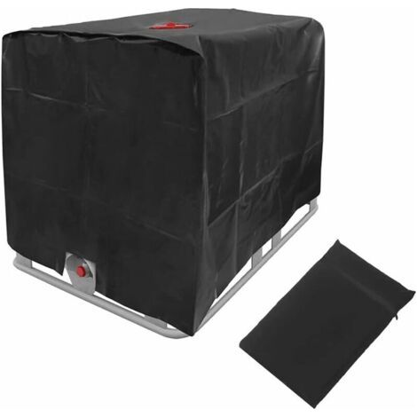 - 120×100×116cm Bache Protection, Bâche Imperméable, Couverture Imperméable, Housse de Protection pour Réservoir IBC, Couvercle Cuve 1000L, Bouchon Cuve Anti-UV, Réservoir d'eau Couv