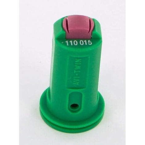 Tobera anti-deriva venturi doble chorro plano AVI TWIN 110掳 015 verde cer谩mica Albuz ALBUZ AVITWIN110015