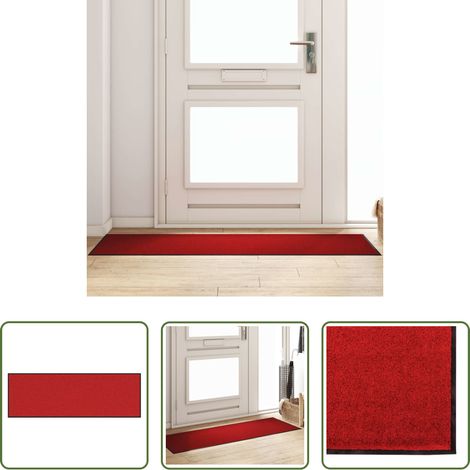 Tapis de porte -  Tapis d'entrée Autre Rouge et Noir 60 x 180 cm (1/5)