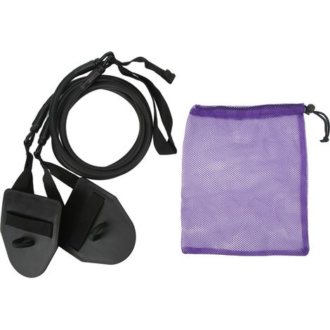 Bandes Élastiques de Résistance pour Bras en Latex Noir - Accessoires de Natation avec Pagaies (1/5)