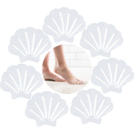 Sollbry Paquete de 20 pegatinas antideslizantes para ducha, tiras de seguridad para bañera y ducha, impermeables, transparentes (7 x 9 cm) (1/3)