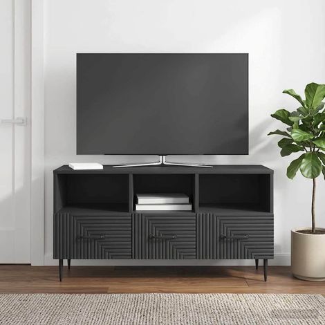 TV-Schränk Schwarz 102 x 34,5 x 50 cm Holzwerkstoff (1/5)