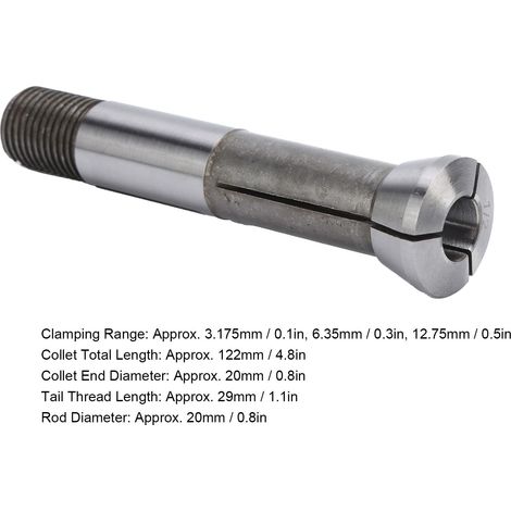 Pince de rechange pour affûteuse haute dureté, mandrin à filetage M20, accessoires pour rectifieuse, 1/2-12,75 mm (1/5)