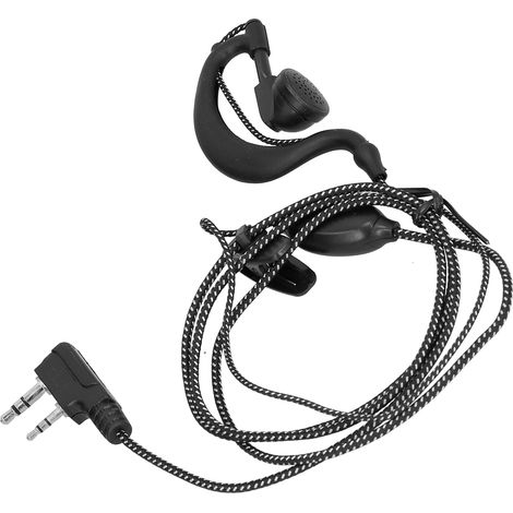 Écouteur pour talkie-walkie avec cordon épais et câble tressé, compatible Baofeng BF-6 7 8s UV5R (1/5)