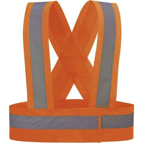 Bretelle alta visibilità Colore arancio fluo HVTORA Taglia M JUBA