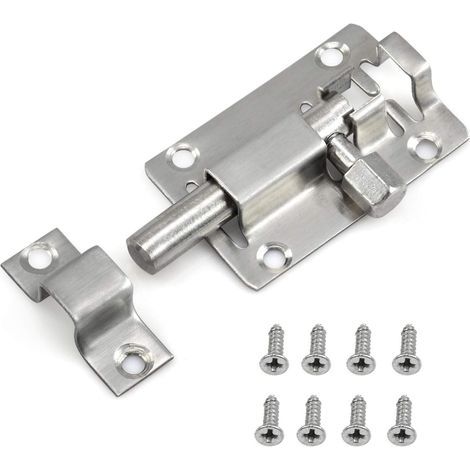 Verrou coulissant simple de 50 mm pour porte de toilettes/loquet/loquet
