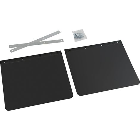 Coppia paraspruzzi camion in PVC nero - 35x30 cm