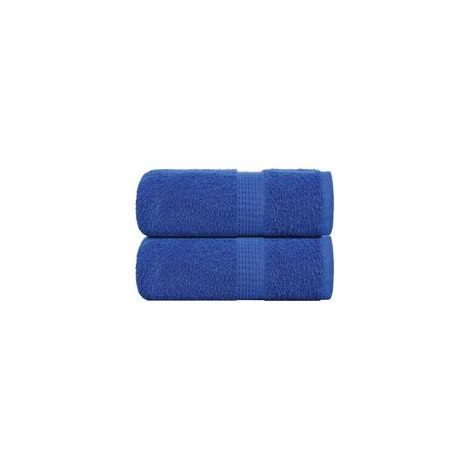 Gästeservietten, 2er-Set, blau, 30 x 50 cm, 360 g/m² - Crezuo