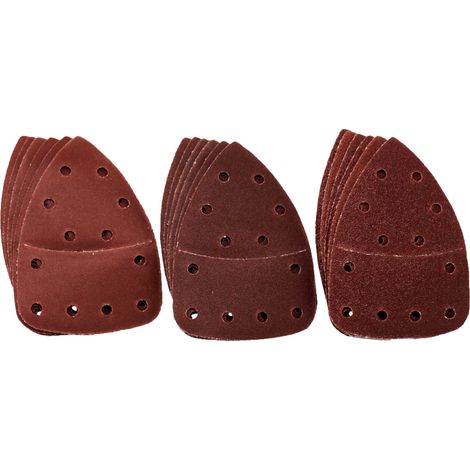 Feuilles abrasives 18 pièces Papier abrasif pour ponceuse multi Parkside ponceuse triangulaire ponceuse delta PMS 160 A1 - LIDL IAN 346213 Dispositif de ponçage